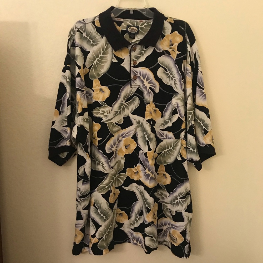 Tommy Bahama Tropical Floral Polo Shirt XXL